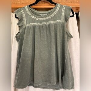 Lucky Brand 100% cotton embroidered shirt
